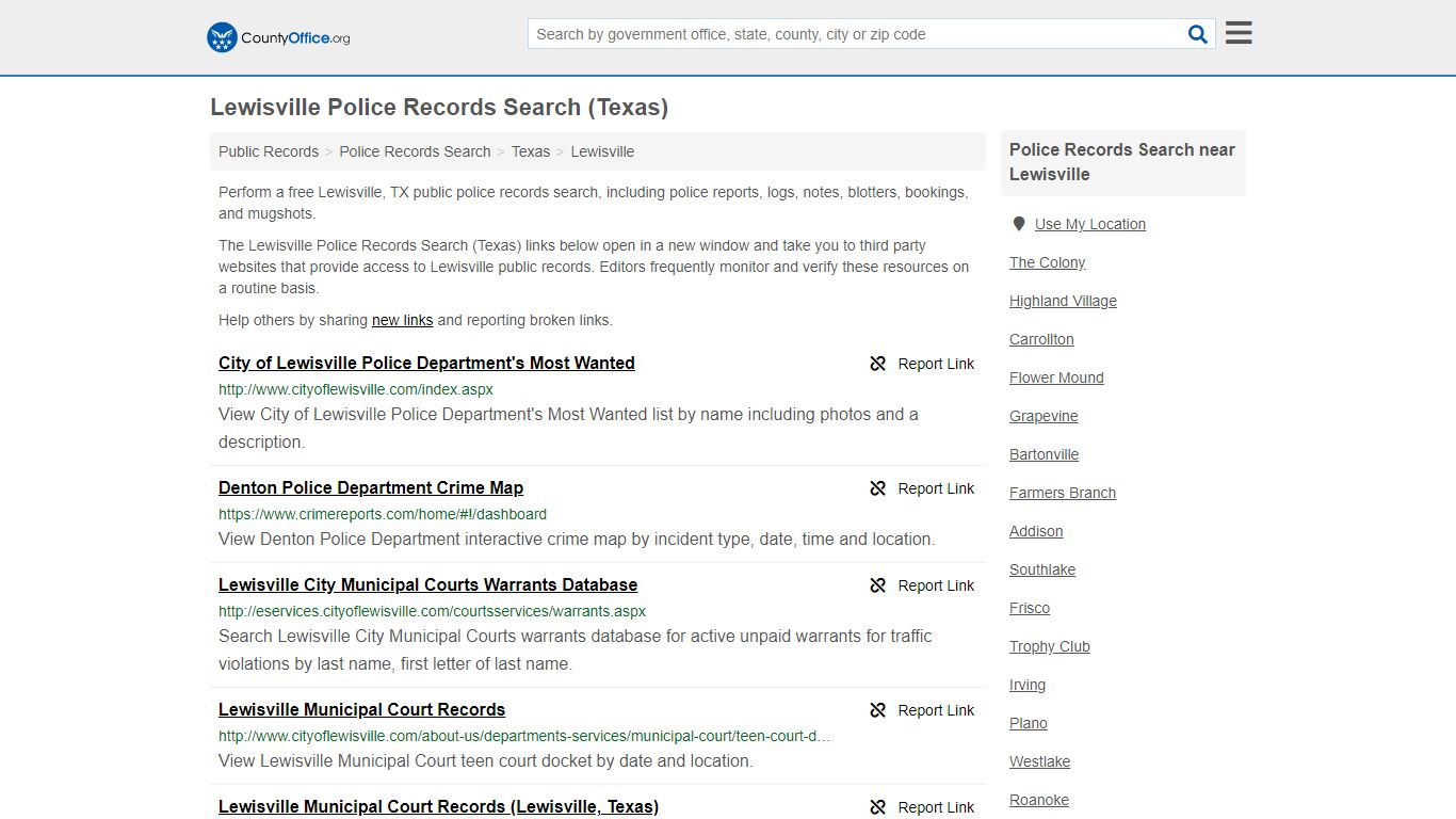 Police Records Search - Lewisville, TX (Accidents & Arrest ...